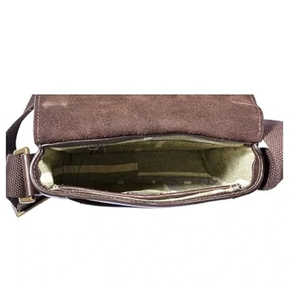 Hidesign Aiden Genuine Leather Crossbody Messenger Bag 10.5